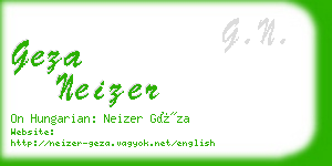 geza neizer business card